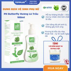 Dung Dịch Vệ Sinh Phụ Nữ PH Butterfly Hương Lá Trầu - Làm Sạch Dịu Nhẹ – Kháng Khuẩn – Cân Bằng pH