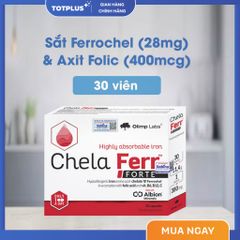 Sắt Chela Ferr Bio Complex & Chela Ferr Forte - Bổ Sung Sắt, Axit Folic Cho Bà Bầu Và Người Cần Bổ Sung