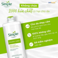 Nước Tẩy Trang Simple 200ml - Sạch Nhẹ Nhàng, Không Cồn, Không Hương Liệu