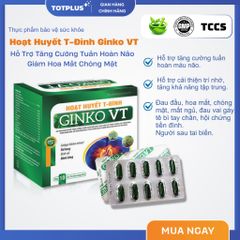 Hoạt Huyết T-Đình Ginko VT – Hỗ Trợ Tăng Cường Tuần Hoàn Não, Giảm Hoa Mắt Chóng Mặt