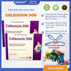 Siro Ho COLEUSCIN 500 – Giảm Ho, Tiêu Đờm, An Toàn Cho Trẻ Sơ Sinh Và Phụ Nữ Mang Thai - Hộp 30 gói