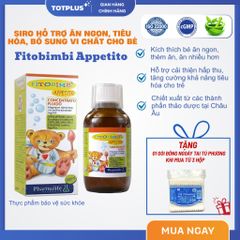 Siro Ăn Ngon Fitobimbi Appetito – Hỗ Trợ Trẻ Ăn Ngon, Tăng Hấp Thu, Giảm Biếng Ăn, Nhập Khẩu Ý