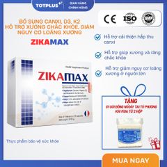 Zikamax Canxi Citrate, D3K2 & Magie – Hấp Thu Canxi Tối Ưu, Hỗ Trợ Xương Chắc Khỏe, Ngừa Loãng Xương