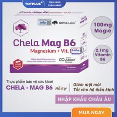 Chela Mag B6 - Bổ Sung Magie Bisglycinate & Vitamin B6, Hỗ Trợ Giảm Tê Bì, Đau Mỏi Cơ, Giúp Ngủ Ngon