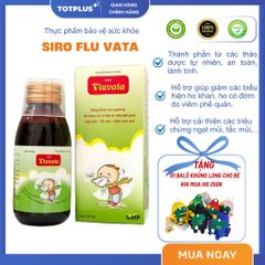 Siro Flu Vata - Hỗ trợ giúp giảm các biểu hiện ho khan, ho có đờm - Hộp 1 lọ 125ml