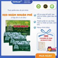 Kẹo ngậm nhuận phế Kingphar - Hộp 20 vỉ x 8 viên - Giúp bổ phế, hạn chế ho nhiều, giảm đau rát họng