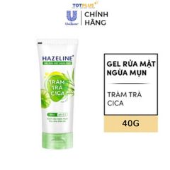 Gel Rửa Mặt Hazeline 100g - 40g - Da Sạch Sáng, Mịn Màng, Khỏe Khoắn - Chính hãng Unilever