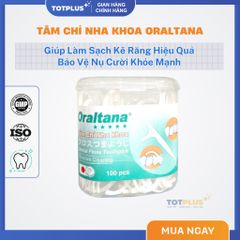 Tăm Chỉ Nha Khoa Oraltana – Làm Sạch Kẽ Răng Hiệu Quả, Bảo Vệ Nụ Cười Khỏe Mạnh - Hộp 100 Que