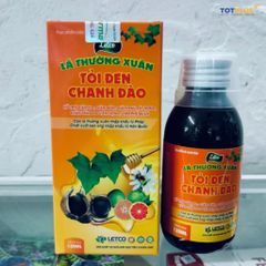 Siro Ho Lá Thường Xuân Tỏi Đen Chanh Đào Letco 125ml - Hỗ Trợ Giảm Ho, Giảm Đờm