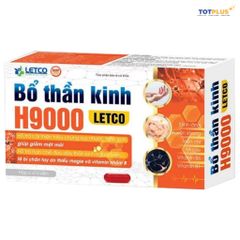 Bổ thần kinh H9000 Letco - Giúp giảm mệt mỏi, tê bì tay chân - Hộp 30 viên