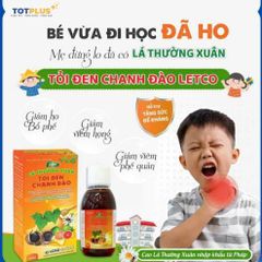 Siro Ho Lá Thường Xuân Tỏi Đen Chanh Đào Letco 125ml - Hỗ Trợ Giảm Ho, Giảm Đờm
