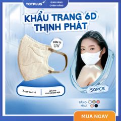 Combo 50 Chiếc Khẩu Trang 6D Thịnh Phát – Ôm Sát Khuôn Mặt, Thoáng Khí Dễ Thở