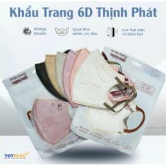 Combo 50 Chiếc Khẩu Trang 6D Thịnh Phát – Ôm Sát Khuôn Mặt, Thoáng Khí Dễ Thở