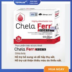 Sắt Chela Ferr Forte - Bổ Sung Sắt Ferrochel Dễ Hấp Thu Và Axit Folic Cho Bà Bầu, Sau Sinh