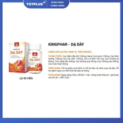 Dạ Dày Kingphar  – Hỗ Trợ Giảm Acid Dịch Vị, Bảo Vệ Niêm Mạc Dạ Dày - Hộp 40 Viên
