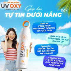 Xịt Chống Nắng UV OXY Gentitanium SPF50+ PA++++ – Chống Nắng Toàn Thân, Chống Nước, Thấm Nhanh