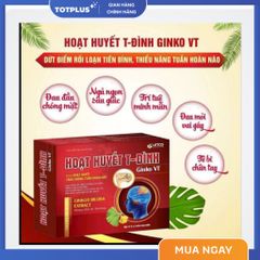 Hoạt Huyết T-Đình Ginko VT Letco – Hỗ Trợ Hoạt Huyết, Tăng Cường Tuần Hoàn Não - Hộp 60 viên