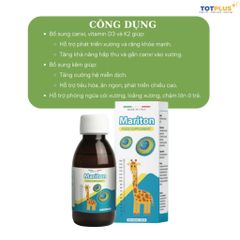 Canxi Mariton – Bổ Sung Canxi, D3K2, Hỗ Trợ Trẻ Tăng Chiều Cao - nhập khẩu Italia