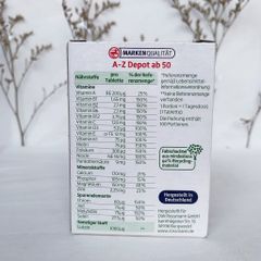 Vitamin tổng hợp A-Z Depot ab 50 của Altaphma cho người trên 50 tuổi,vitamin A, B1,B12,vitamin E,vitamin K, hộp 100 viên