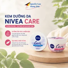 Kem dưỡng ẩm NIVEA CARE cung cấp vitamin E và vitamin A dưỡng ẩm cho da mặt và toàn thân 200ml