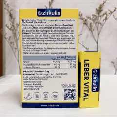 Viên uống  Bổ Gan Zirkulin Leber Vital Mariendistel Dragees gan nhiễm mỡ, men gan cao, hộp 60 viên