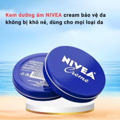 Kem dưỡng ẩm NIVEA cream giúp da luôn mềm mại, không khô rát, dùng cho mọi loại da, hũ 30ml - 400ml