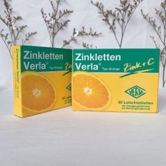 Viên ngậm kẽm Zink +C ( Zinkletten Verla) Hàng Đức hộp 50 viên
