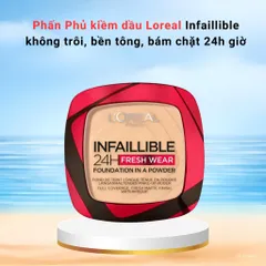 Phấn Phủ kiềm dầu Loreal Infaillible không trôi, bền tông, bám chặt 24h giờ