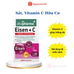 Bổ sung Vitamin C, Sắt hữu cơ hỗ trợ tăng cường sức khỏe, đẹp da, hộp 60 viên