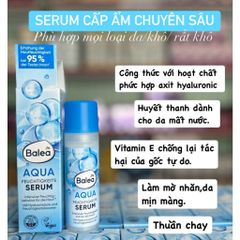 Serum cấp ẩm chuyển sâu BALEA AQUA, giúp mờ nhăn, da mịn màng