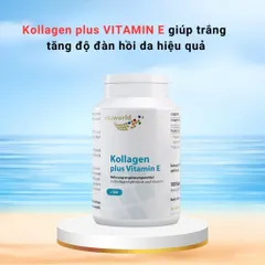 Kollagen plus VITAMIN E giúp trắng da, giảm lão hóa da sớm.
