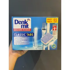 Viên rửa bát Denkmit làm sạch, sáng bóng khử khuẩn bát đĩa, hộp 65 viên mẫu mới về