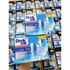 Viên rửa bát Denkmit làm sạch, sáng bóng khử khuẩn bát đĩa, hộp 65 viên mẫu mới về