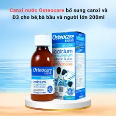 Canxi nước Osteocare bổ sung canxi và D3 cho bé từ 3 tuổi ,bà bầu và người lớn 200ml