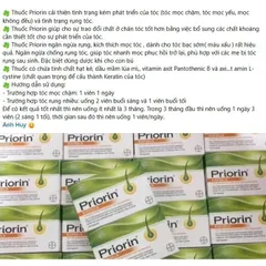 Priorin kapseln tốt cho tóc, chân tóc khỏe mạnh, người hói tóc, hộp 120 viên