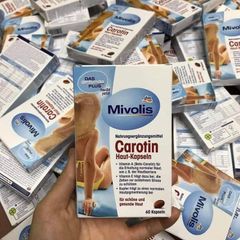 Viên uống chống nắng CAROTIN cung cấp vitamin E, vitamin B12 giúp da khỏe, ko bắt nắng, hộp 60 viên