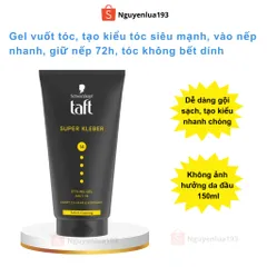 Gel vuốt tóc, tạo kiểu tóc siêu mạnh, vào nếp nhanh, giữ nếp 72h, tóc không bết dính, tuýp 150ml