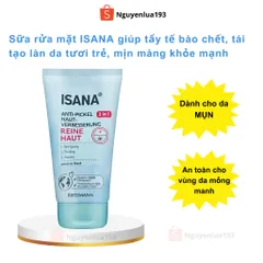 Sữa rửa mặt ISANA 3 tác dụng, rửa mặt, tẩy da chết, đắp mặt nạ, tuýp 150ml
