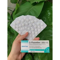 Vitamin D3 kết hợp với Fluor giúp tăng cường hấp thụ canxi cho bé, hộp 90 viên