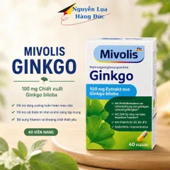 Viên uống bổ não Mivolis giúp tăng cường trí nhớ, giảm căng thẳng, đau đầu, hộp 40 viên