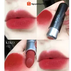 Son lì số 12 KIKO 𝙋𝙤𝙬𝙙𝙚𝙧 𝙋𝙤𝙬𝙚𝙧 mềm mịn phủ nhung, không gây khô môi, chất mịn, màu đỏ gạch