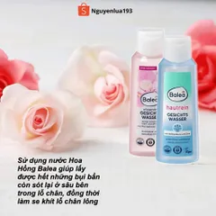 Toner, nước hoa hồng BALEA làm sạch sâu lỗ chân lông, chống  mụn nhọt và mụn đầu đen chai 200ml