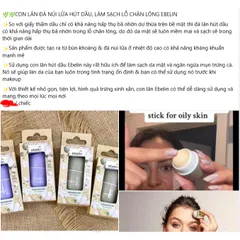 Con lăn hút dầu, làm sạch lỗ chân lông EBELIN ngừa mụn trứng cá, giúp da luôn khô thoáng