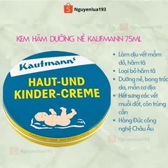 Kem hăm và dưỡng da Kaufmann chống khuẩn, bảo về da cho bé từ sơ sinh, hàng Đức, 30ml, 75ml