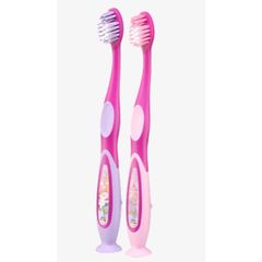 Set bàn chải đánh răng cho bé từ 3-6 tuổi, siêu mềm, bảo vệ răng miệng khỏi sâu răng, set 2 chiếc