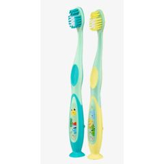 Set bàn chải đánh răng cho bé từ 3-6 tuổi, siêu mềm, bảo vệ răng miệng khỏi sâu răng, set 2 chiếc