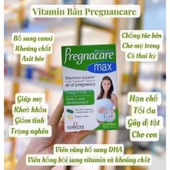 [TPCN] Viên uống vitamin tổng hợp bà bầu Pregnacare max bổ sung omega, dha, epa, hộp 84 viên