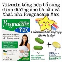 [TPCN] Viên uống vitamin tổng hợp bà bầu Pregnacare max bổ sung omega, dha, epa, hộp 84 viên