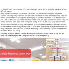 Sữa béo Nestle Resource Junior hàng Đức, hộp 400g