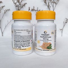 Viên uống chống đột quỵ WARNKE Nattokinase giúp ổn định huyết áp, hỗ trợ sức khỏe người cao tuổi, lọ 60 viên hàng ĐỨC